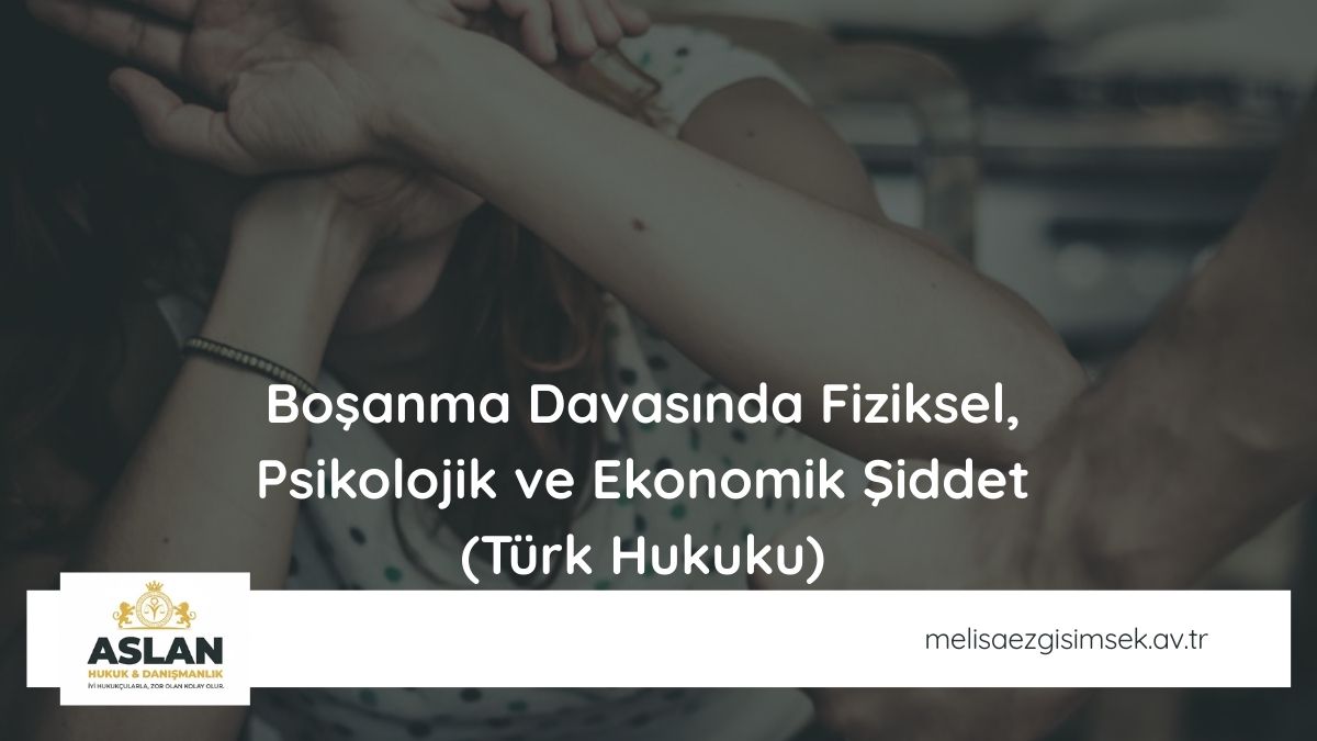 Boşanma Davasında Fiziksel, Psikolojik ve Ekonomik Şiddet (Türk Hukuku)