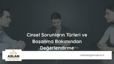 Cinsel Sorunların Türleri ve Boşanma Bakımından Değerlendirme