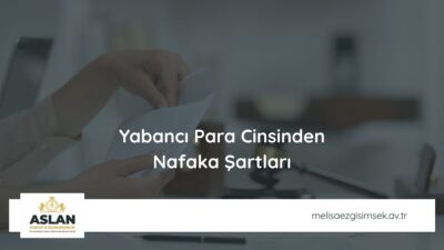 Yabancı Para Cinsinden Nafaka Şartları