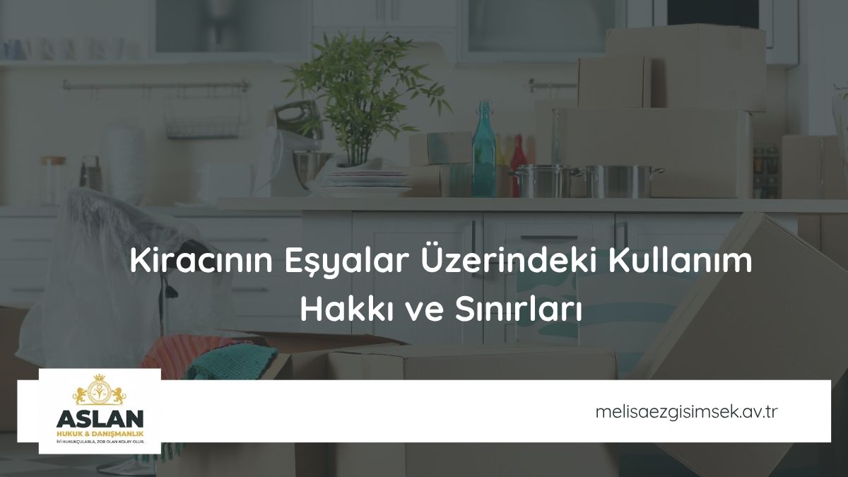 Kiracının Eşyalar Üzerindeki Kullanım Hakkı ve Sınırları